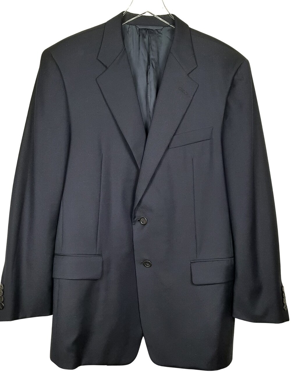 Hickey Freeman Loro Piana Super 110's Canterbury Navy Lined Blazer 42R
